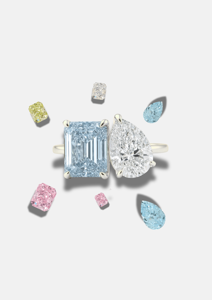 The "You & Me" Alara Birth Month Ring Silver