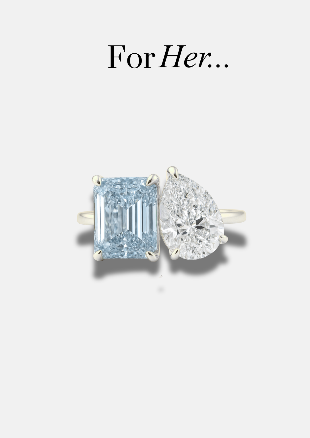 The "You & Me" Birth Month Ring Set Silver