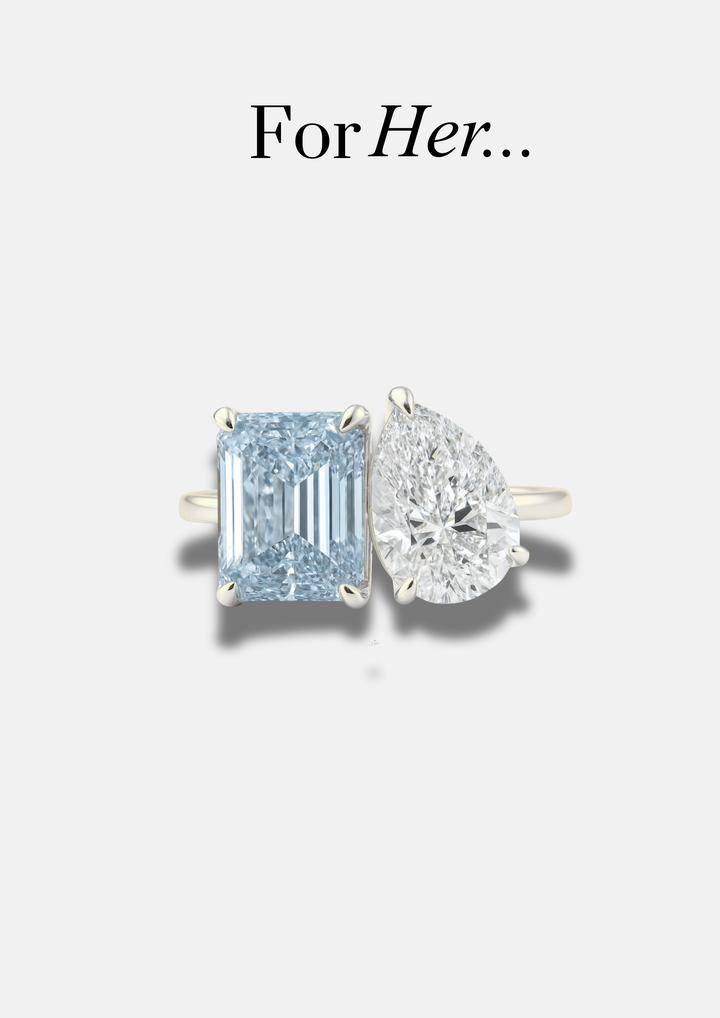 The "You & Me" Birth Month Ring Set Silver