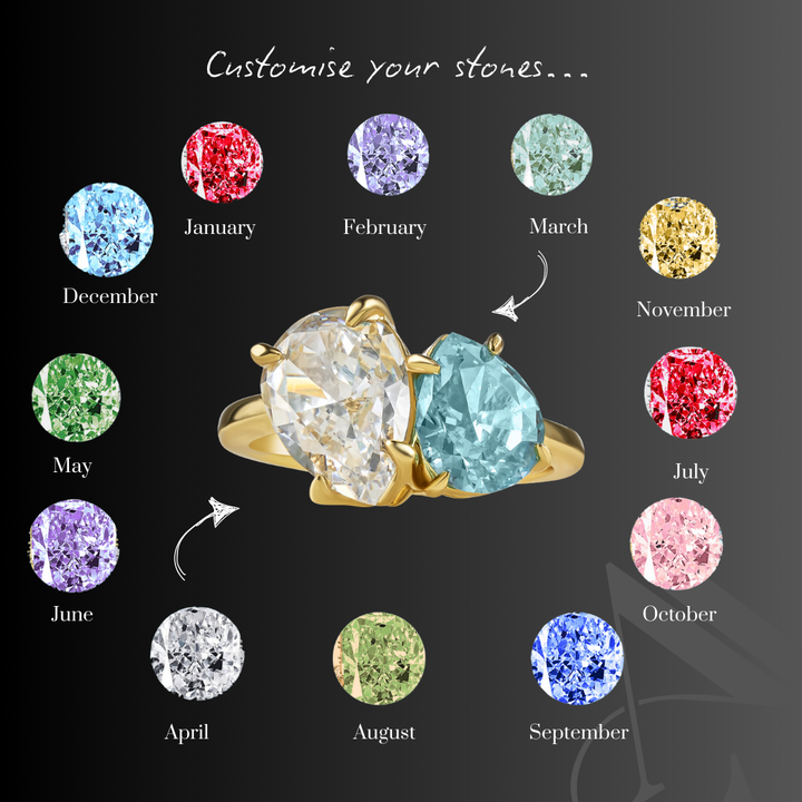 The "You & Me" Leonella Birth Month Ring