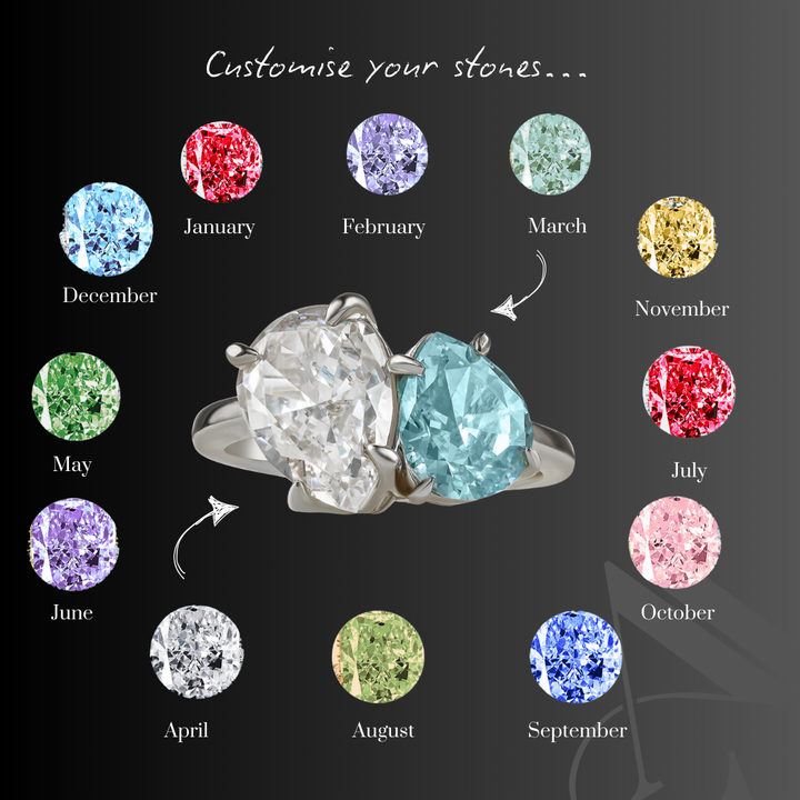 The "You & Me" Leonella Birth Month Ring